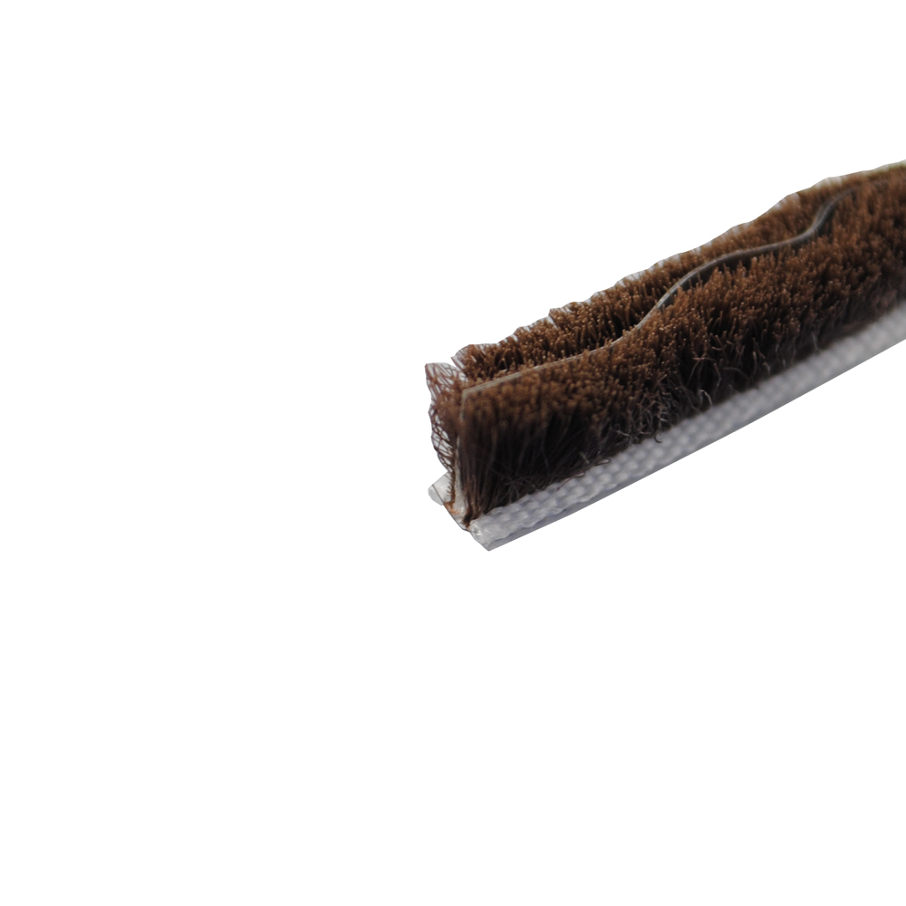 Brush Pile Seal - 4.8mm x 8.5mm (100m coil) - Brown (with fin)